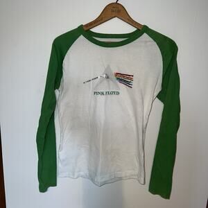 Anthill Rockware Shirt Jr. Womens Large (11/13) Pink Floyd Darkside Moon GREEN